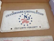 NJ Crossroads of the Revolution 1976 Metal License Plate New Jersey picture