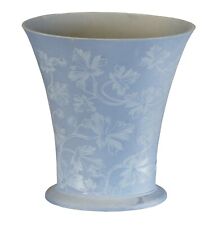 Wedgwood Interiors English Etched Floral Oval Footed Spray Vase 10