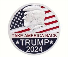 3 Piece Donald Trump 2024 MAGA Breast Pin Zinc Alloy Brooch w/ American Flag picture