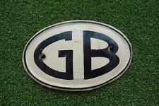 EARLY UNUSUAL  HANDPAINTED GB TOURING CAR BADGE 7 INCHES IN LENGTH picture