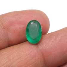 Awesome Zambian Emerald Faceted Oval Shape 3.20 Crt Natural Green Loose Gemstone picture