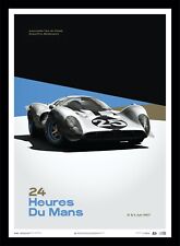 FERRARI 412P 1967 Le Mans 24 Hour Race Rodriguez Art Print Poster Lt Ed picture