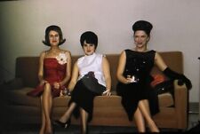 Vintage Photo Slide 1966 Women Sitting Couch Posed picture