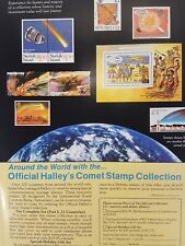 Print Ad Official Halley's Comet Stamp Collection 1986 Nat Geo Mag Advertising picture