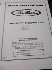 Brillion Models 88 Transport Pulvi-Mulcher Parts Catalog picture