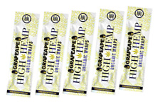 5 Pack High-H  Organic Rolling Papers GMO Vegan Grape Ape 10 Wraps Total picture