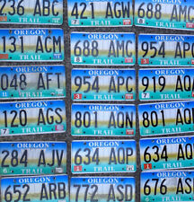 VARIOUS PLATE NUMBERS Oregon Trail passenger blue green yellow 1990s 2000s picture