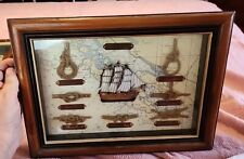 Maritime 3D Knot Shadow Box Nautical Framed Picture Wall Art Decor Mayflower picture