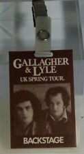Gallagher And Lyle Pass Backstage Vintage UK Spring Tour 1978 picture