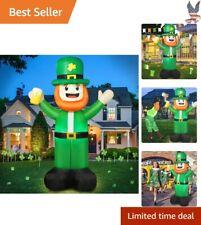 6FT St Patricks Day Inflatable Leprechaun - LED Lights - Premium Material picture