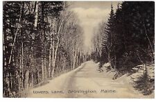 Antique RPPC Postcard 1914 Lovers Lane  Stonington ME  Berry Paper Co [R39] picture