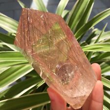  Rare Natural “Golden Hairs ” quartz crystal point healing 305.4g H084 picture
