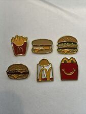 McDonald's Pin Set Big Mac French Fries Happy Meal Pins Set of 6 pins picture