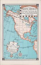 Postcard Map North America Showing Pathway Total Solar Eclipse July 20 1963 picture