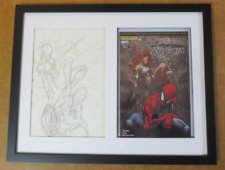 Spider-Man Red Sonja Michael Turner Original Preliminary Art Sketch + Comic Book picture