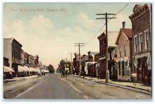 1909 Main St. Looking North Horse Carriage Dirt Road Shawano Wisconsin Postcard picture