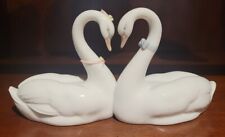 LLADRO PORCELAIN ENDLESS LOVE SWANS FIGURINE 6585  WEDDING CAKE TOPPER CLEAN  picture