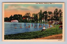 Fitchburg MA-Massachusetts, Scenic View Lake Whalom, Antique Vintage Postcard picture