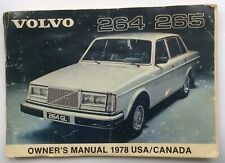 1978 Volvo Owners Manual 264 & 265 picture