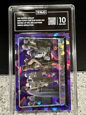 2023 Topps Chrome Star Wars ROTJ Sapphire #65 Friends Depart 6/10 Purple TAG 10 picture