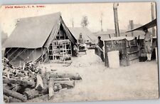 c. 1918 Vintage Real Photo Postcard RPPC WWI US Army Field Bakery - Great Gift picture