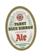 Vintage Pabst Blue Ribbon Ale Beer Label Milwaukee, WI & Peoria, ILL #2 picture