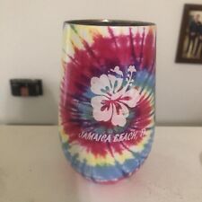 Jamaica Beach Tx Tie Dye Cup With Stainless Steel Inside And Plastic Lid picture