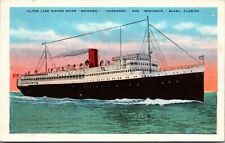 Miami Florida FL Clyde Line Sister Ships Mohawk Cherokee & Seminole Postcard  picture