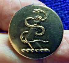 NOURSE FAMILY ~ A SERPENT WRAPPED AROUND ARM 25mm GILT LIVERY COAT BUTTON c 1894 picture