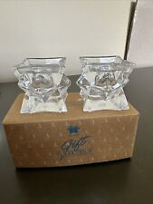 Avon Gift Collection Glistening Star Crystal Candleholders - Used With Box picture