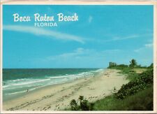 BOCA RATON BEACH, FLORIDA ~ Sandy Beach On The Blue Atlantic - c.1967 Postcard picture