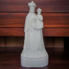 Late 19th Century French Parian Ware Bisque Madonna and Child Statuette picture