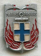 Rare 1939 French Marine (Marseilles) Firefighters Badge picture