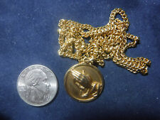Serenity Prayer Medal 12K Gold Filled With Chain picture