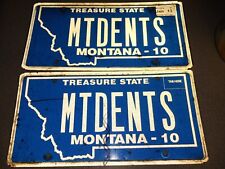 Vintage Personalized Montana license Plates 