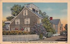 Nantucket Island Massachusetts MA Widow's Walk Street View Cottages Postcard J7 picture