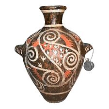 Kamares Ware Amphora Minoan Art Cretan 4” Vase Made Greece Museum Replica 534 picture