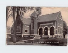 Postcard Public Library Waterville Maine USA picture