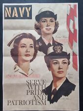 1943 WW2 USA AMERICA NAVY WOMEN SERVE PRIDE PATRIOTISM  PROPAGANDA POSTER 830 picture