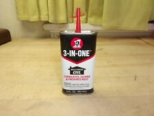 Vintage 3 In 1 Oil Can 3 Oz. 3/4 Full Black/Red/White Tin/Can  picture