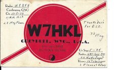 QSL  1939 Greybull Wyoming    radio card picture