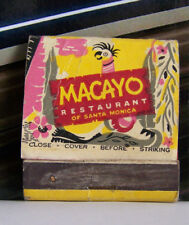 Rare Vintage Matchbook D4 Santa Monica California Macayo Birds Restaurant Flying picture