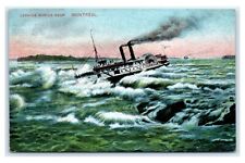 Postcard Lachine Rapids near Montreal SS Corsican T13 picture