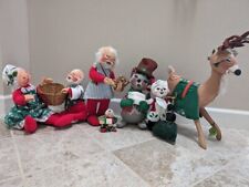 Vintage Annalee Christmas Dolls, Lot of 8 picture
