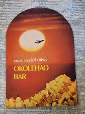 Vintage Okolehao Bar Exotic Tropical Drinks Menu Honolulu Int. Airport HI picture
