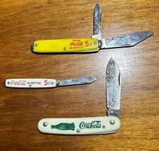 3 - Coke Drink Coca Cola in Bottles 5 Cents Pocket Folding Knife - 1 Colonial picture