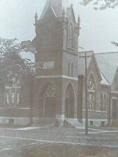  Vintage  RPPC.  First M.E. Church, Greenfield, Illinois. picture