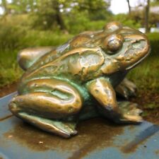 Vintage Miniature Verdigris Metal Frog Figurine picture