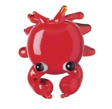 Ganz Miniature World Mini Glass Red CRAB Tiny Collectible Figurine picture