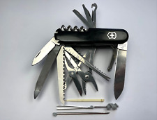 Victorinox Swiss Champ Black Army Medium Pocket Knife Excellent picture